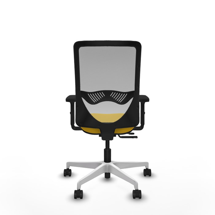 PIQUERAS Y CRESPO Silla de oficina Zulema con mecanismo Sincro/Traslack, Amarillo y Gris