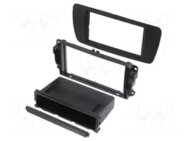 ACV Bastidor de montaje de radio para Seat, 2 DIN, negro azabache (AL6)