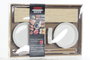 DKD Home Decor Set de Sushi de 7 Piezas de Bambú y Gres Natural y Blanco Checkered Dimensions 28,8x19,8x3 cm