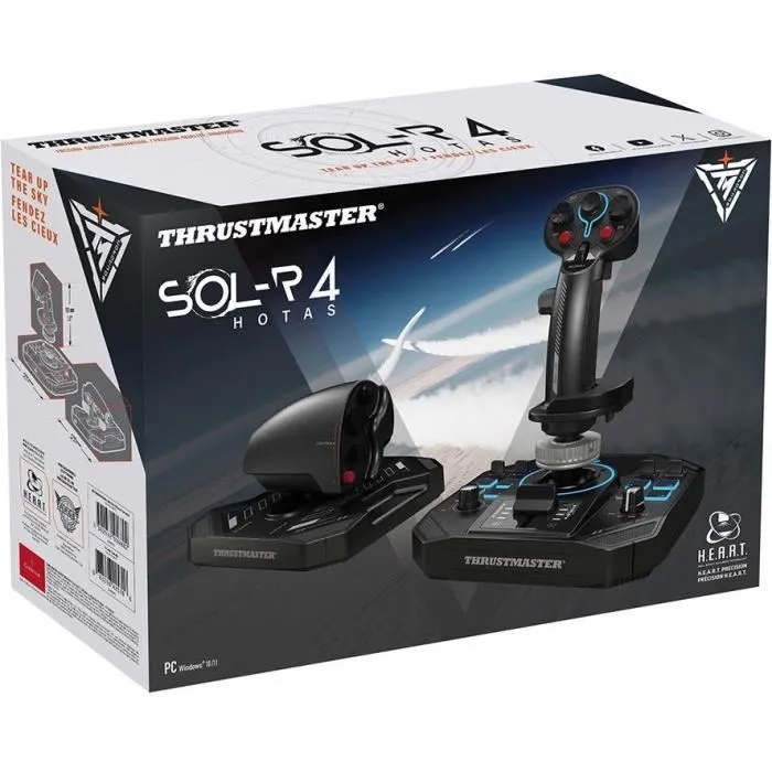 Thrustmaster Sol-R 4 HOTAS HEART Technology - Joystick y Acelerador para PC