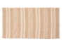 Giftdecor Alfombra 2 Colores 70 x 140 cm de Algodón Blanco y Marrón (Set de 8)