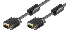 MicroConnect Cable VGA para monitor Full HD con núcleos de ferrita, 5m
