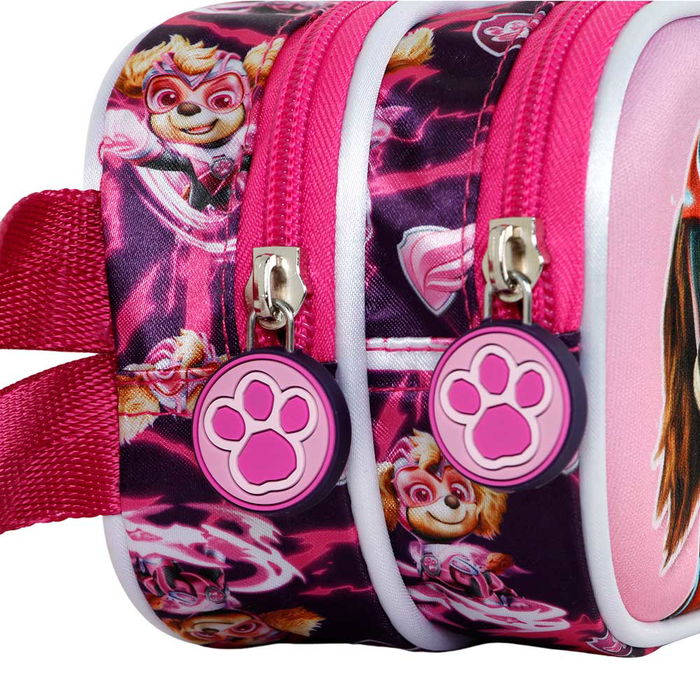 Paw Patrol La Patrulla Canina Estuche Portatodo 3D Doble Escolar Rosa 8 x 22 x 10 cm
