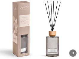 Acorde Mikado Redondo 1000 ml Red Fruits Aroma, Aceite Aromático, Vidrio, Fibra Sintética, 10x42x10 cm (Set de 4)