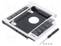 QOLTEC Carcasa de disco 2,5 pulgadas SATA en aluminio negro