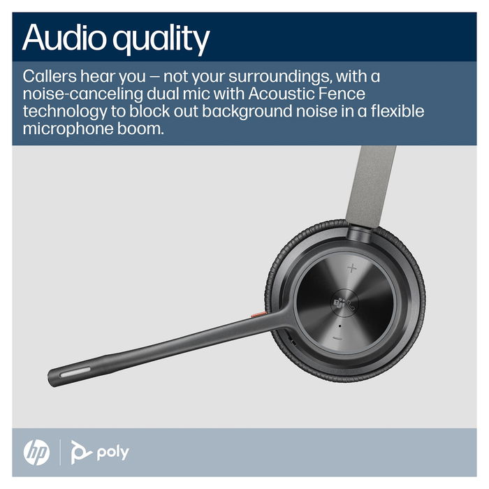 HP Auriculares Voyager 4320 con micrófono, para llamadas en Microsoft Teams, referencia 4320/R