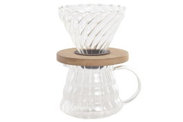 DKD Home Decor Jarra de Café de Borosilicato 400ml