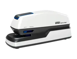 Rapid Grapadora Eléctrica Optima Grip Portátil Compacta, Grapado Automático o Manual, Capacidad 20 Hojas, Gris/Negro