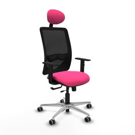 PIQUERAS Y CRESPO Silla de oficina Zulema Rosa y Negro