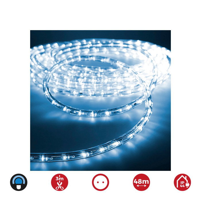 Edm Tubo Flexiled 2 Vias Multifuncion 48m Azul 36 Leds/m IP44 Edm Tubo Flexiled 2 Vias Multifuncion 48m Azul 36 Leds/m IP44