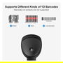 Inateck Lector de Códigos de Barras 1D BCST-33 Negro, Escáner Manual USB para EAN-13, Code 128, UPC-A, Con Soporte, 40 cm Rango