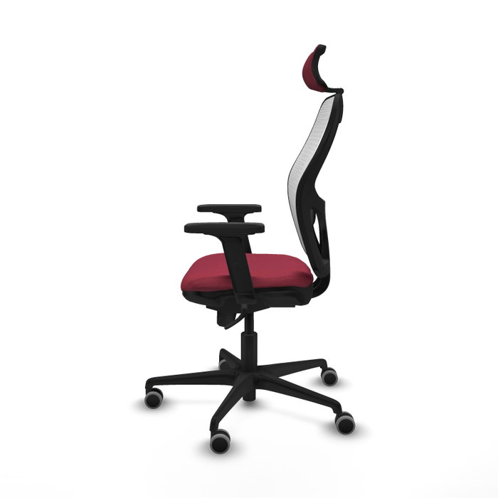 PIQUERAS Y CRESPO Silla de oficina Jorquera Granate y Blanco PIQUERAS Y CRESPO Silla de oficina Jorquera Granate y Blanco