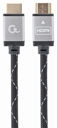 Gembird Cable HDMI High Speed con Ethernet Select Plus Series, 1m Trenzado Gris