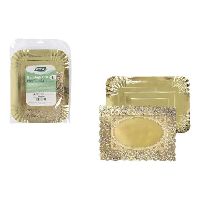 Bandeja de Aperitivos Algon Rectangular 22 x 28 cm (30 unidades) Bandeja de Aperitivos Algon Rectangular 22 x 28 cm (30 unidades)