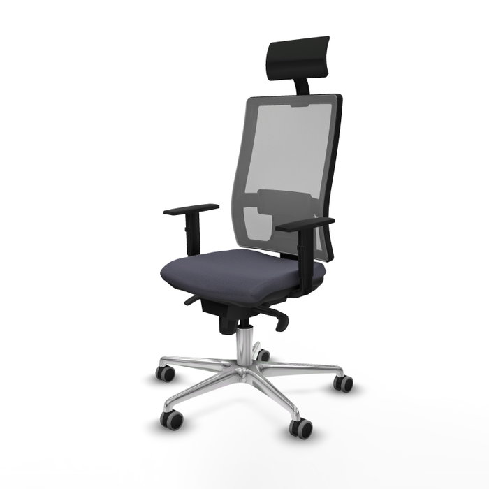 PIQUERAS Y CRESPO Silla de oficina Horna con mecanismo Sincro, Gris