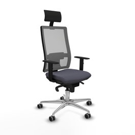 PIQUERAS Y CRESPO Silla de oficina Horna con mecanismo Sincro, Gris
