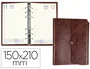 Agenda Anillas Liderpapel Tinde 15x21 cm Dia Pagina Marron Simil Piel Envejecida Papel 70 gr