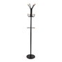 Versa Perchero Negro con Puntas de Madera 30x180 cm