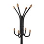 Versa Perchero Negro con Puntas de Madera 30x180 cm