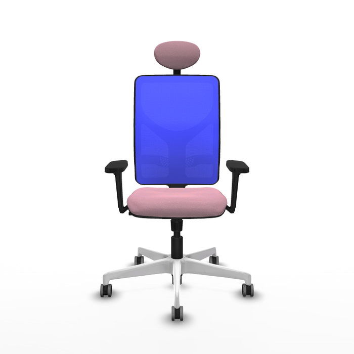 PIQUERAS Y CRESPO Silla de oficina Motilla con mecanismo Sincro, Rosa y Azul