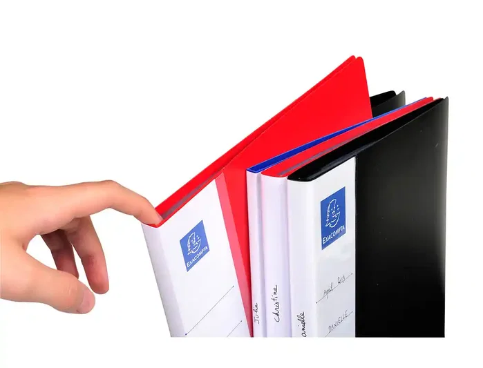 Exacompta Carpeta Up-line Escaparate DIN A4 Negro con 80 Fundas