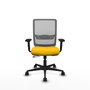 PIQUERAS Y CRESPO Silla de oficina Haches con mecanismo Sincro/Traslack, Amarillo y Gris