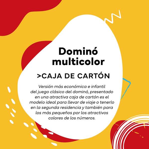 Cayro Domino Doble 6 Colores Pieza 5.1x2.5x0.8 cm