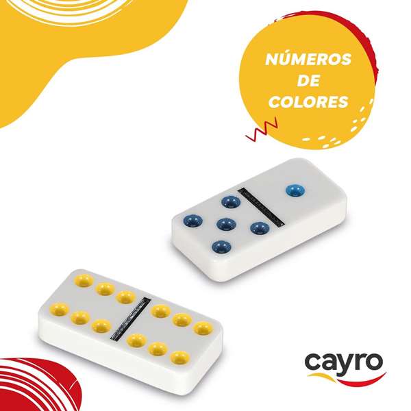 Cayro Domino Doble 6 Colores Pieza 5.1x2.5x0.8 cm