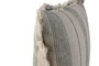 DKD Home Decor Cojín Tradicional India Lino 1c25 Beige Gris Rallado Zipper 8 x 50 x 50 cm (2 Unidades)