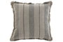 DKD Home Decor Cojín Tradicional India Lino 1c25 Beige Gris Rallado Zipper 8 x 50 x 50 cm (2 Unidades)