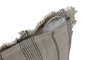 DKD Home Decor Cojín Tradicional India Lino 1c25 Beige Gris Rallado Zipper 8 x 50 x 50 cm (2 Unidades)