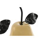 DKD Home Decor Set de 3 Figuras de Pera en Porcelana y Metal, Colección FRUITS