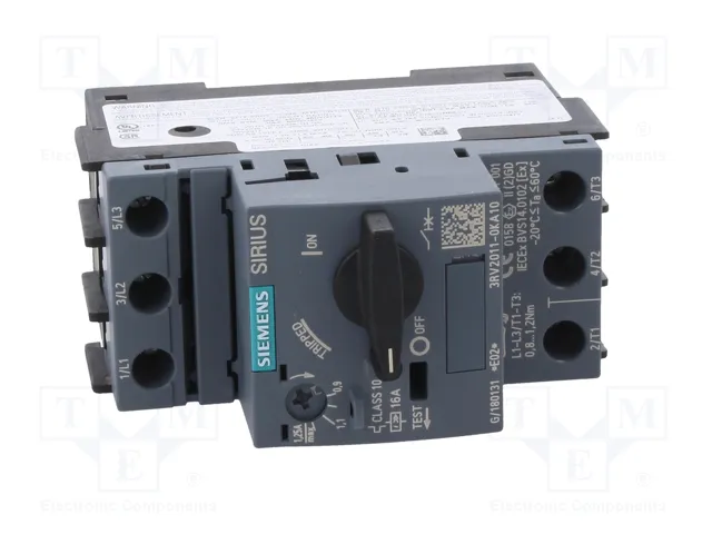 SIEMENS 3RV2011-0KA10 Interruptor motorizado 0,37kW 16A