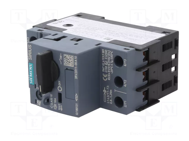 SIEMENS 3RV2011-0KA10 Interruptor motorizado 0,37kW 16A