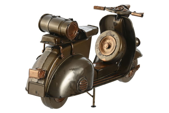 DKD Home Decor Vehiculo Decoracion Vintage Vespa Metal Plateado Champan 11 x 17 x 28 cm
