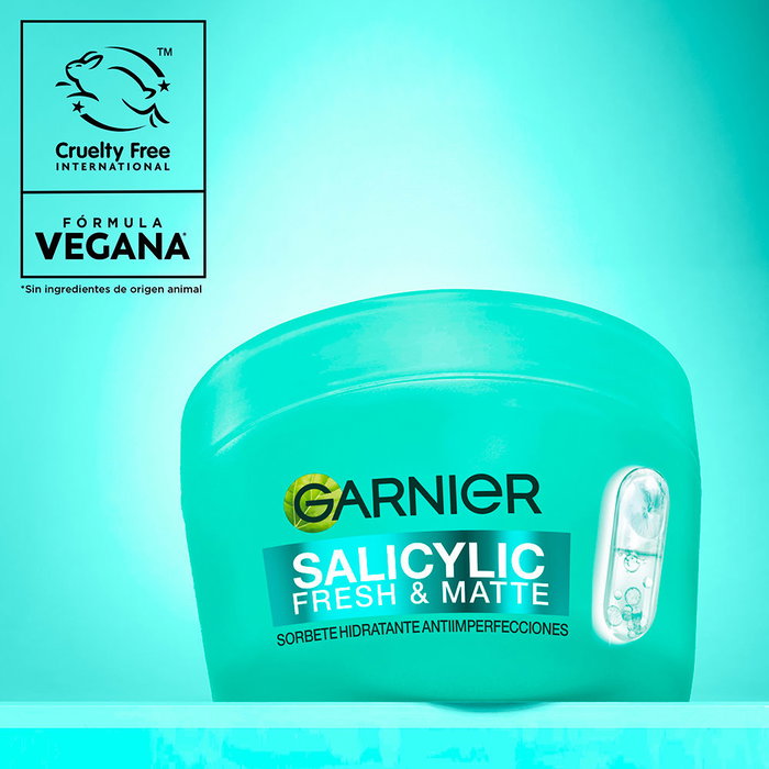 Garnier Salicylic Fresh & Matte Sorbete Hidratante Antiimperfecciones Efecto Matificante 24h - Crema Facial 85 ml