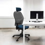PIQUERAS Y CRESPO Silla de oficina Jorquera Gris y Azul