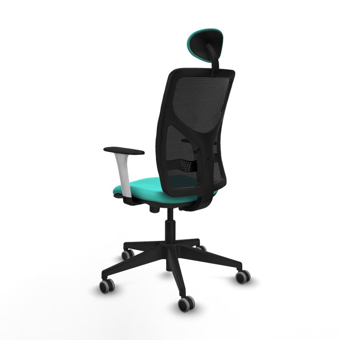 PIQUERAS Y CRESPO Silla de oficina Motilla con mecanismo Sincro/Traslack color Turquesa y Negro PIQUERAS Y CRESPO Silla de oficina Motilla con mecanismo Sincro/Traslack color Turquesa y Negro