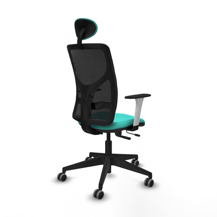 PIQUERAS Y CRESPO Silla de oficina Motilla con mecanismo Sincro/Traslack color Turquesa y Negro PIQUERAS Y CRESPO Silla de oficina Motilla con mecanismo Sincro/Traslack color Turquesa y Negro