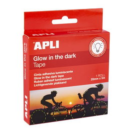 APLI Cinta Adhesiva Luminiscente 20 mm x 5 m