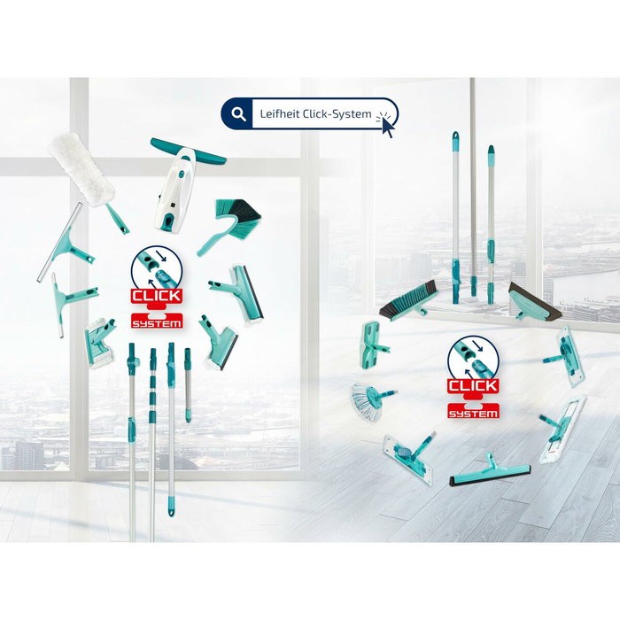 Leifheit fregona profi xl micro duo telescopio verde, mango telescÓpico 80 a 135 cm 367786