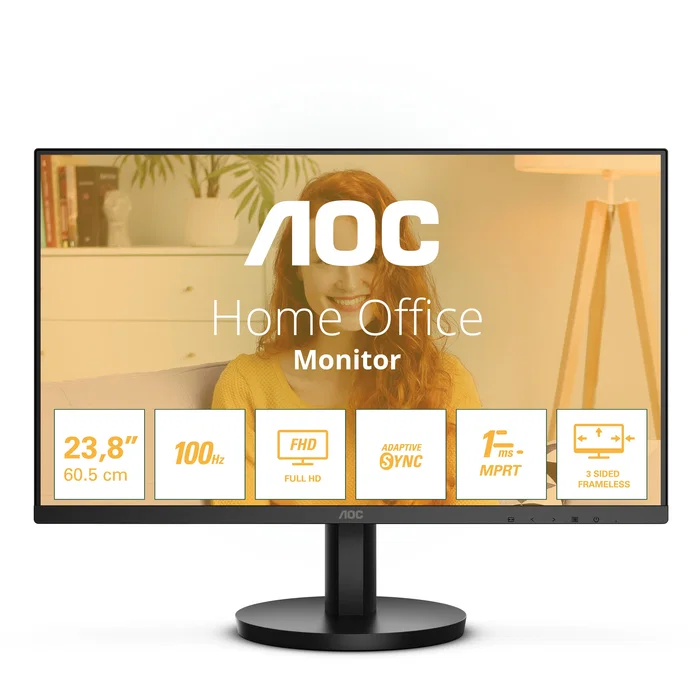 AOC 24B3HMA2 Monitor Full HD 23.8 pulg VA Negro con Altavoces Integrados