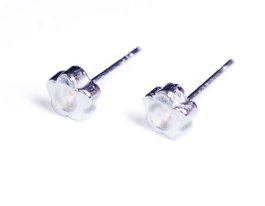 Innspiro Pendiente metálico para incrustar flor plateado 3mm