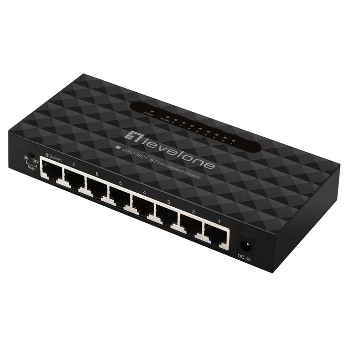 Level One GEU-0821 Switch de 8 puertos Gigabit Ethernet