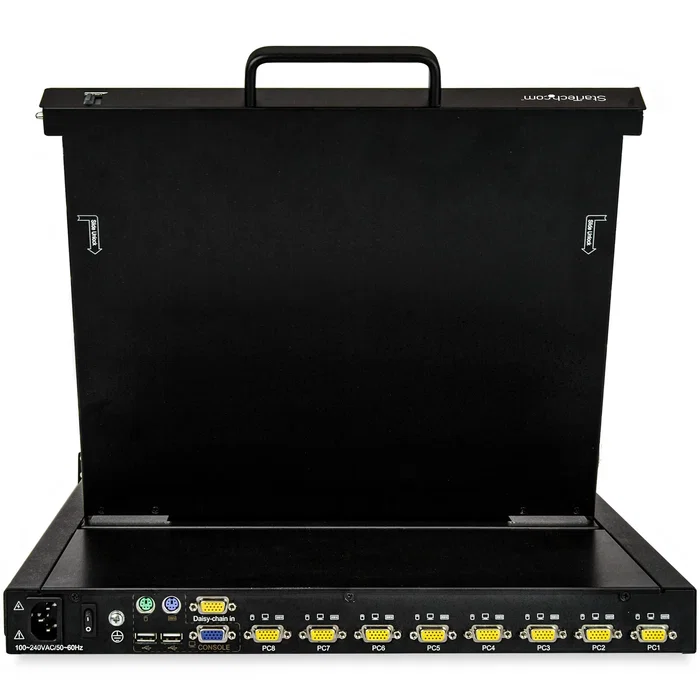 StarTech Consola KVM de montaje en rack 1U con monitor LCD de 17 y 8 puertos VGA