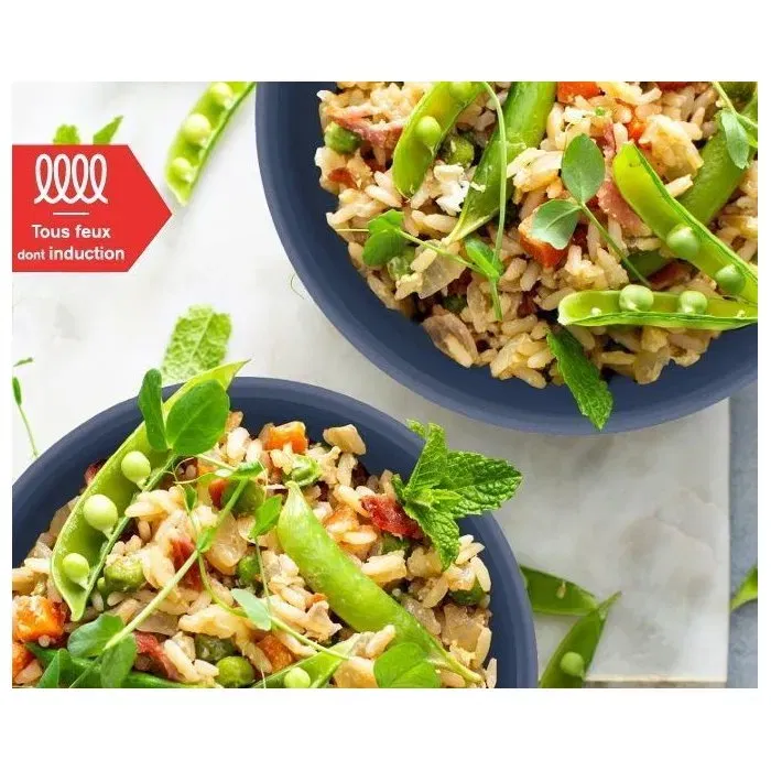 Arthur Martin AM8896 Batería de Cocina 5 Piezas Aluminio Revestimiento Cerámico Azul, Apto para Todo Tipo de Fuegos, Incluida Inducción