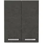LASSEN Armario Alto Puertas Batientes Gris Mate Ancho 60 cm Fondo 31,6 cm Alto 72 cm