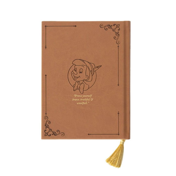 ERIK Set Cuaderno A5 + Bolígrafo Pinocho Disney Tapa Dura 200 Hojas con Marcapáginas y Caja Regalo