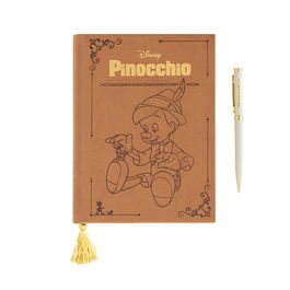 ERIK Set Cuaderno A5 + Bolígrafo Pinocho Disney Tapa Dura 200 Hojas con Marcapáginas y Caja Regalo