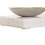 DKD Home Decor Portavelas Triple de Mármol y Cristal Blanco